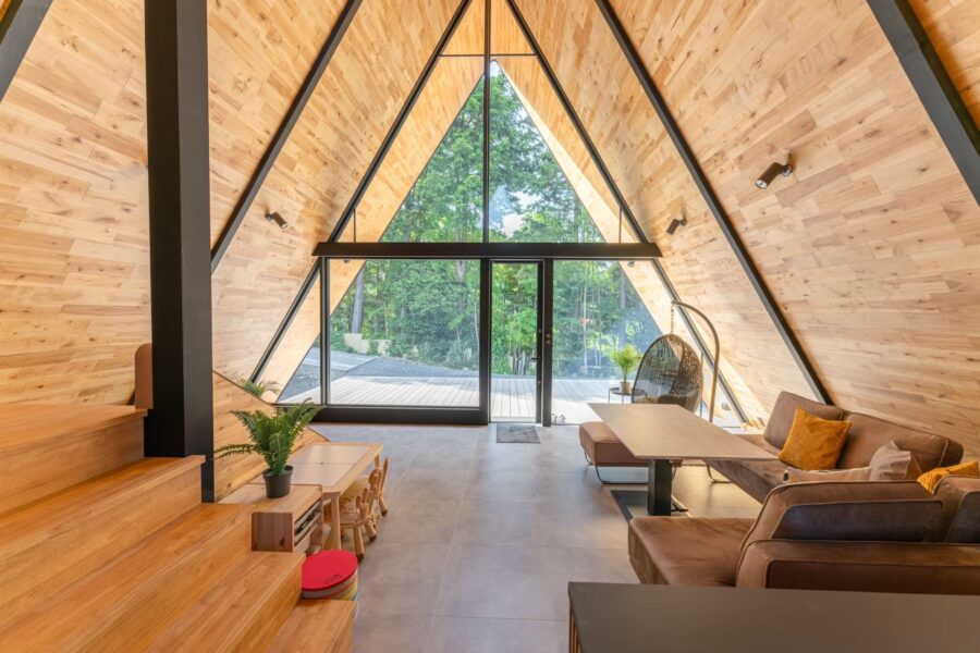 A-frame 箱根強羅のリビング
