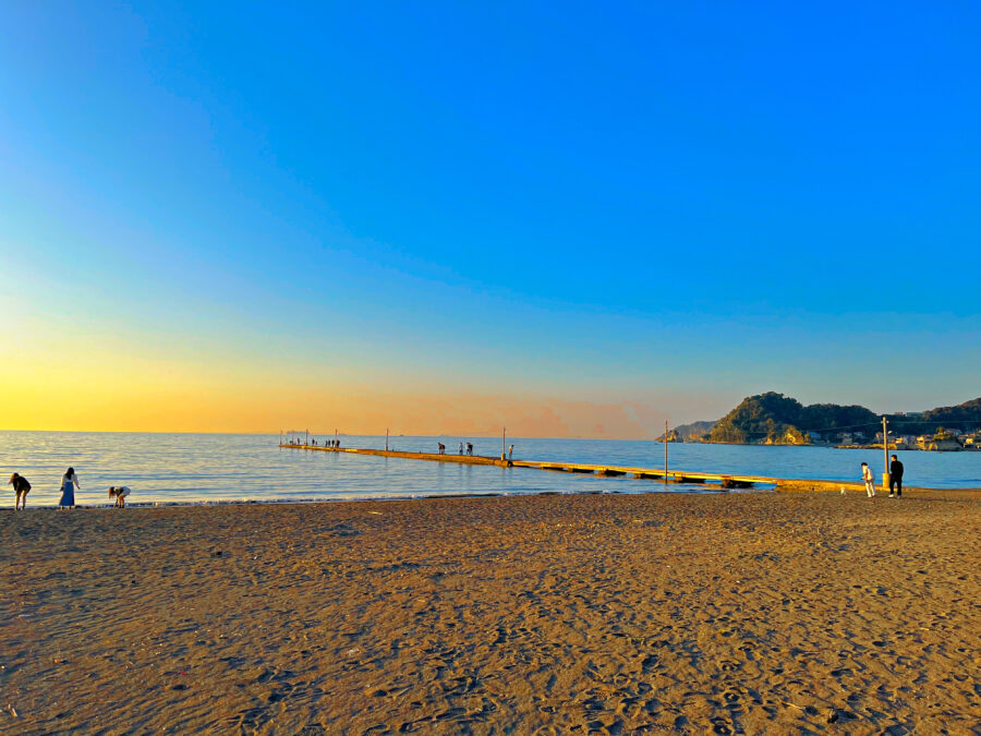 岡本桟橋から見る海景色