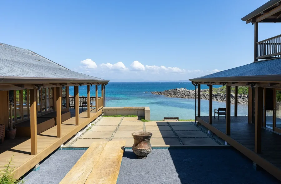 Private beach retreat Resort villa iki by ritomaruのテラスからの景色