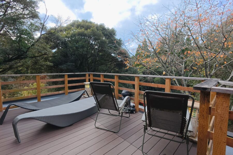 VILLA LAGIの外気浴スペース