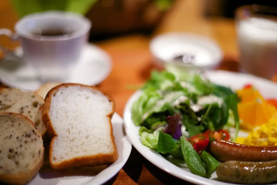 美山FUTON&Breakfastの朝食例