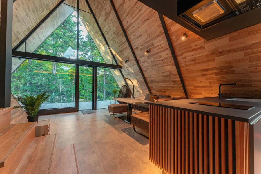 A-frame 箱根強羅のリビング